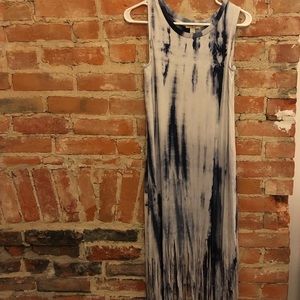 Tie dye maxi with fringe